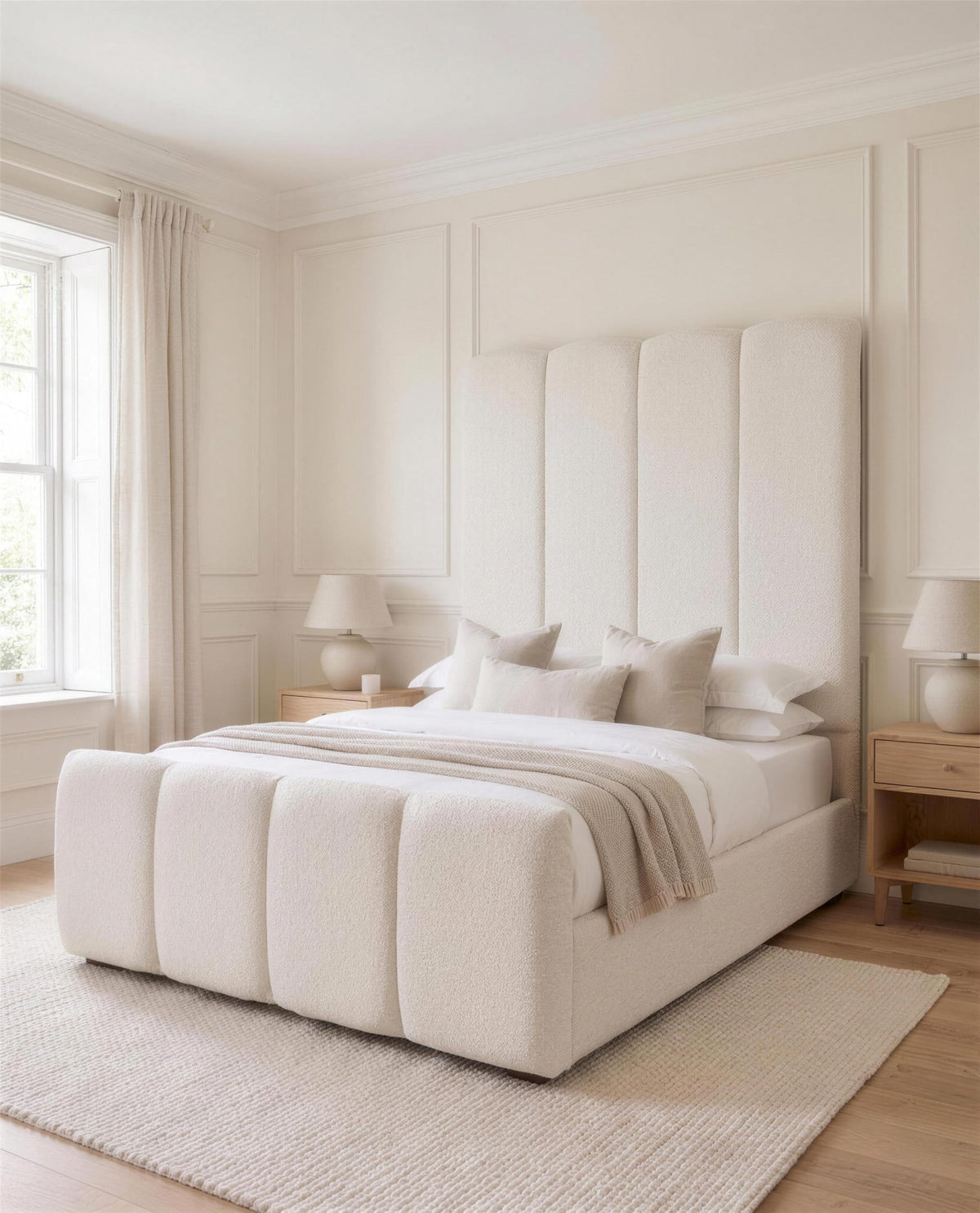 Cascade Paneled Luxury Bed – detail view | Custom Bed Co