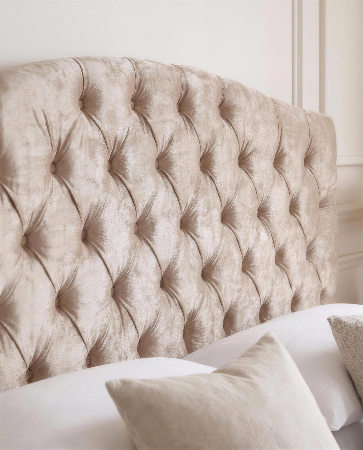 Celestial Cloud Luxury Bed, close-up of the upholstery detail