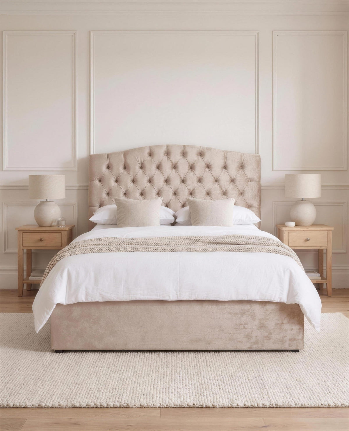 Celestial Cloud Luxury Bed, straight-on front view