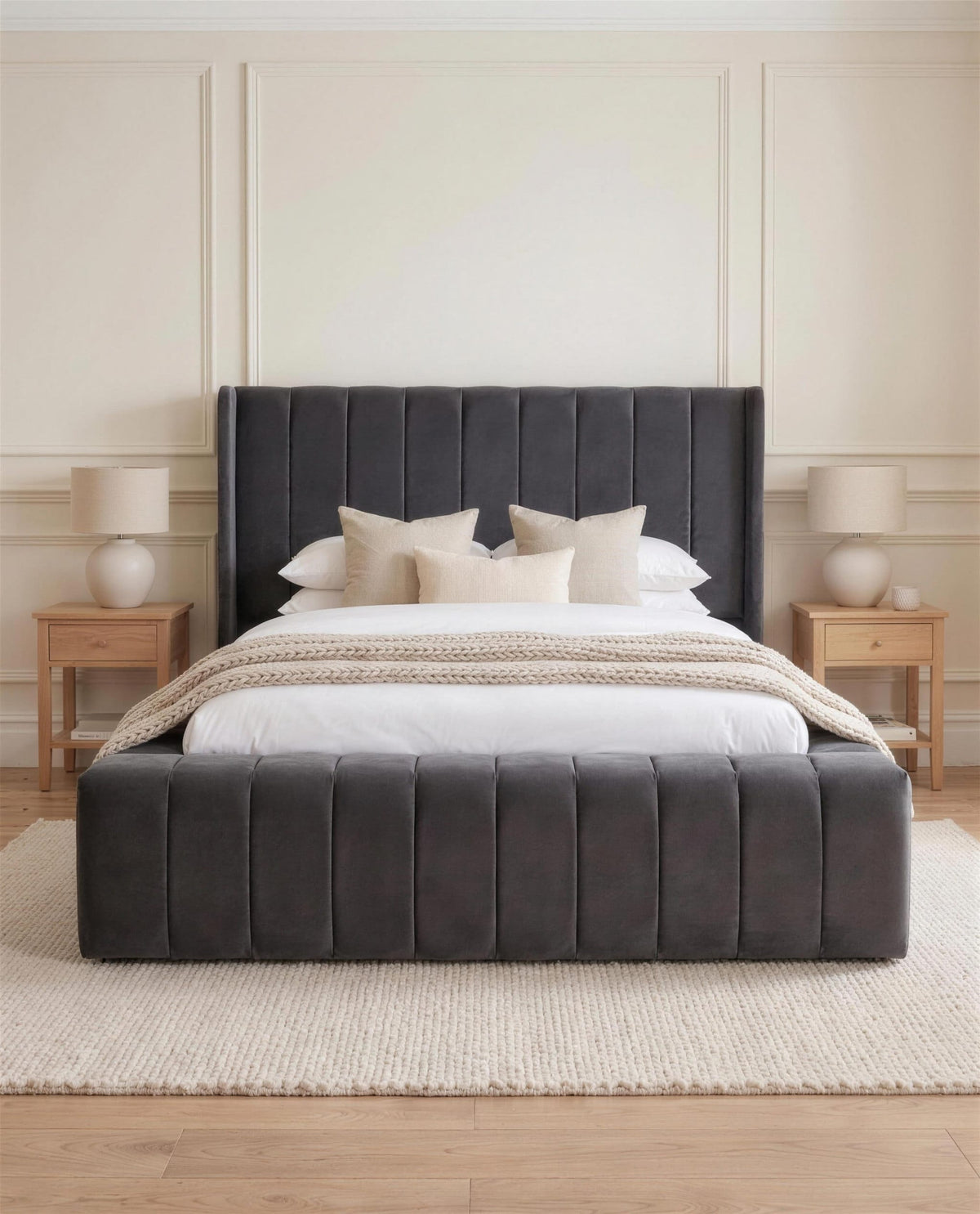 Duke Luxury Bed, straight-on front view