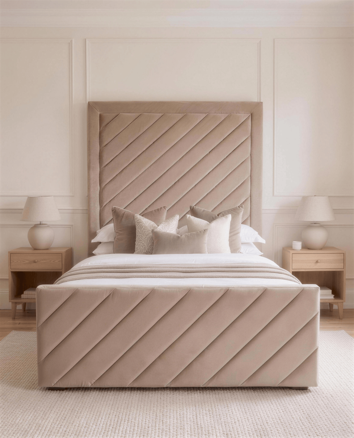Hermes Bed, straight-on front view
