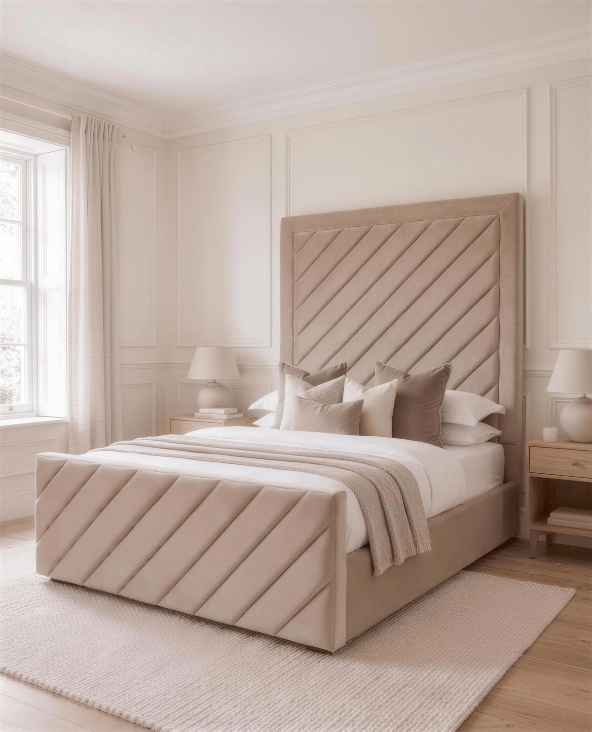Hermes Bed, angled side view