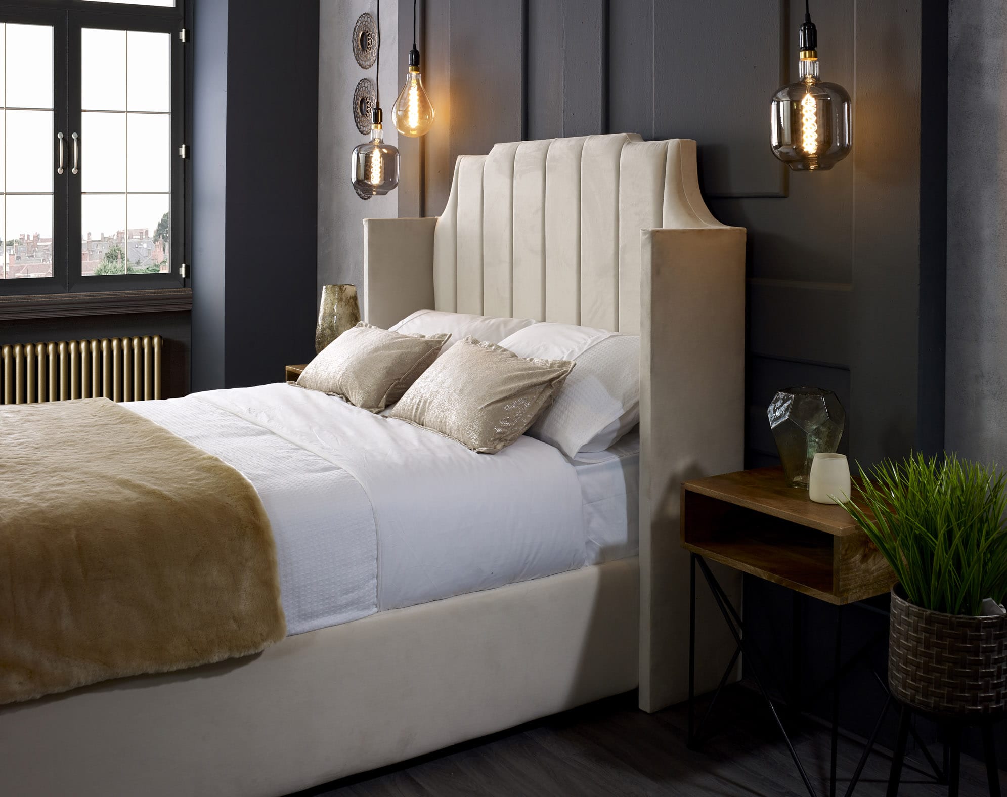 Moscow Wing Luxury Bed – detail view | Custom Bed Co