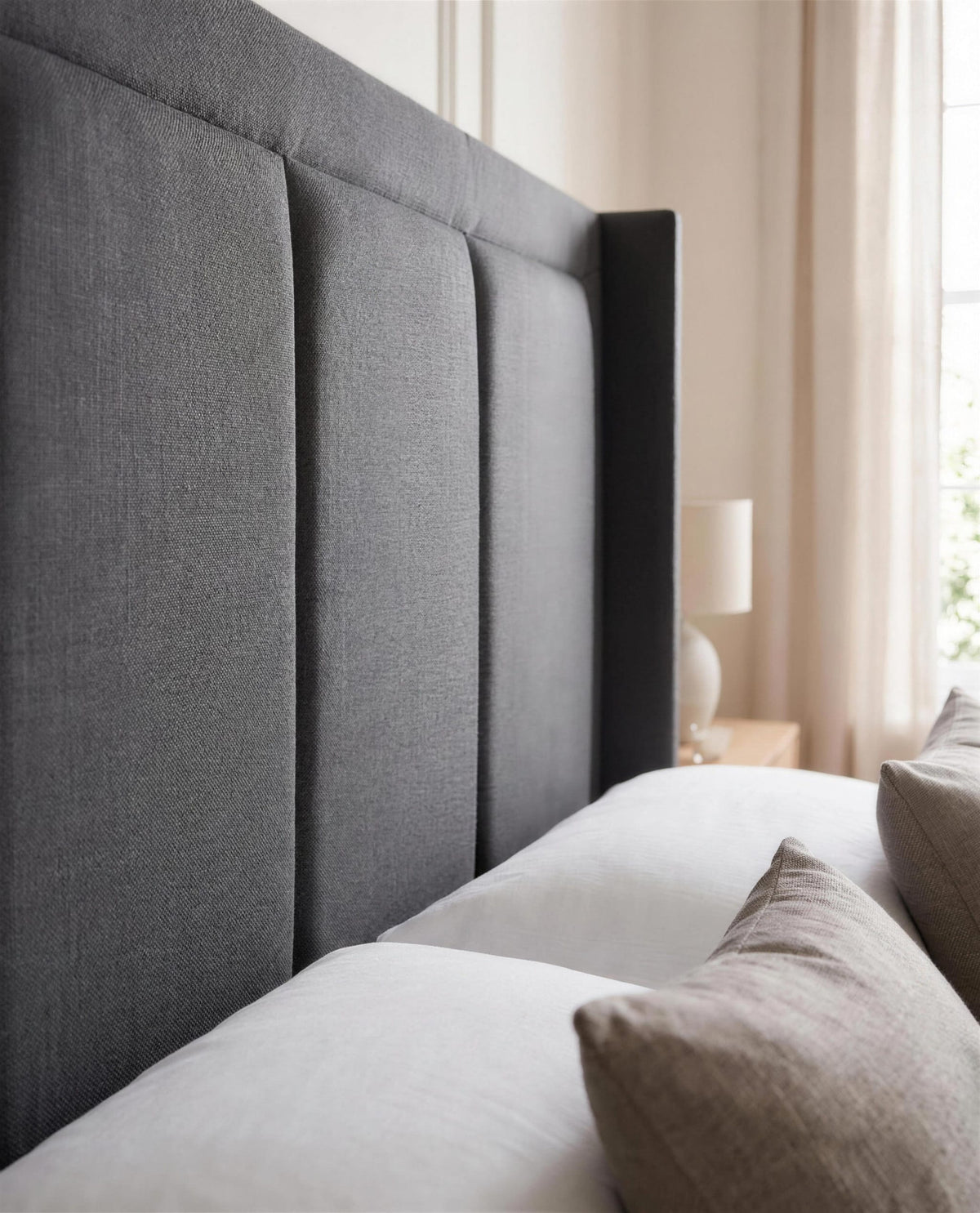 Slumber Haven Luxury Bed, close-up of the upholstery detail