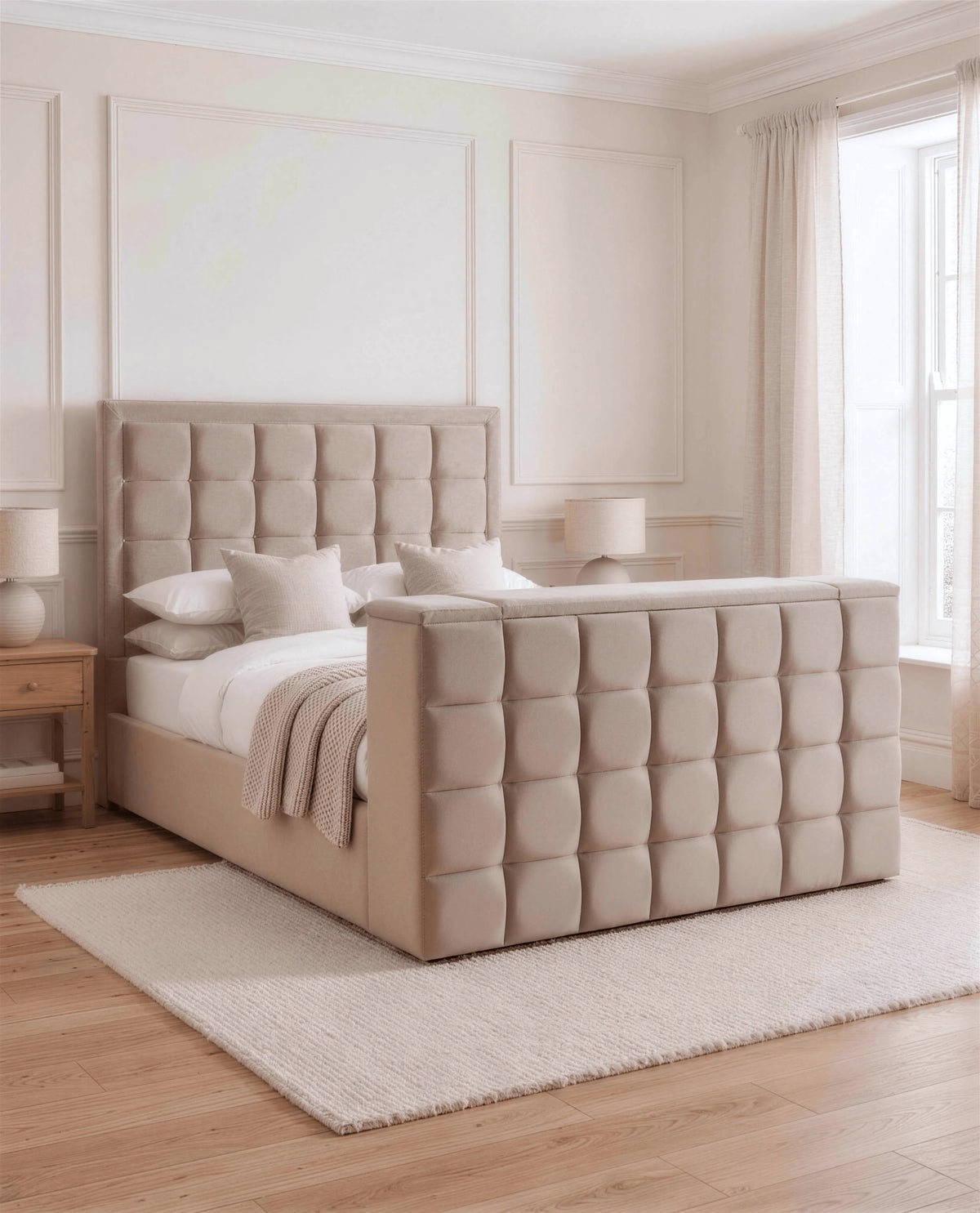 Devon TV Bed – detail view | Custom Bed Co