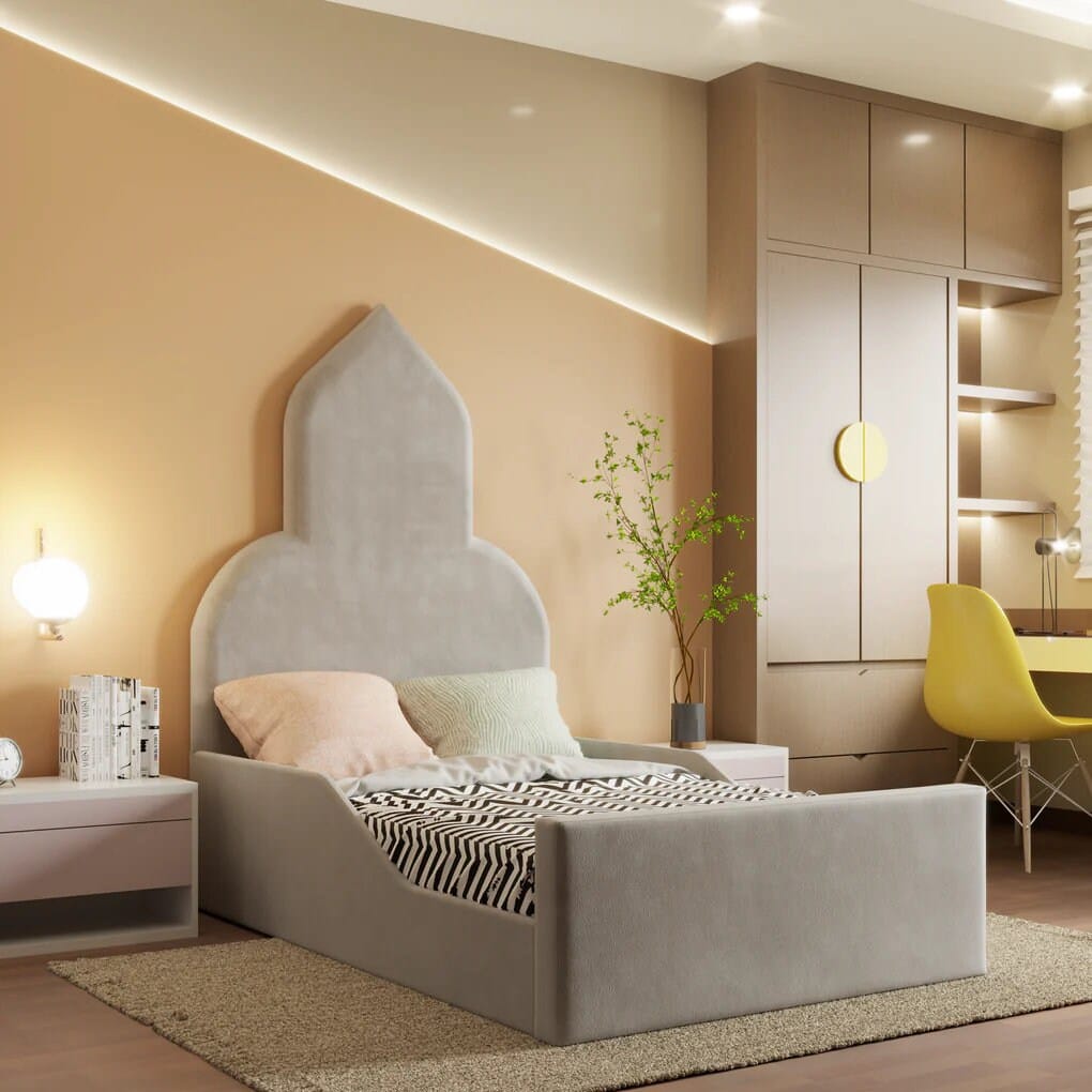 Castle Kids Bed – detail view | Custom Bed Co
