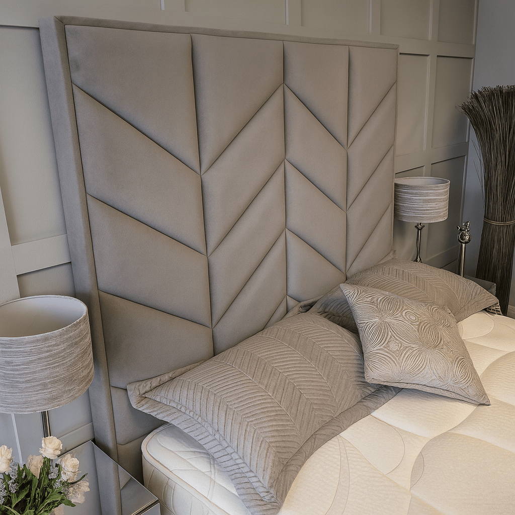 Chevron TV Bed – detail view | Custom Bed Co