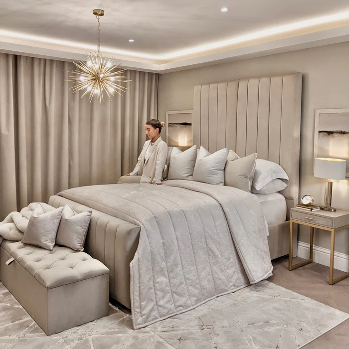 Cama con paneles de lujo Zana
