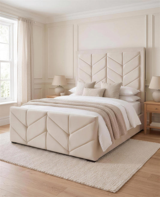 Ashton Luxury Bed, angled side view