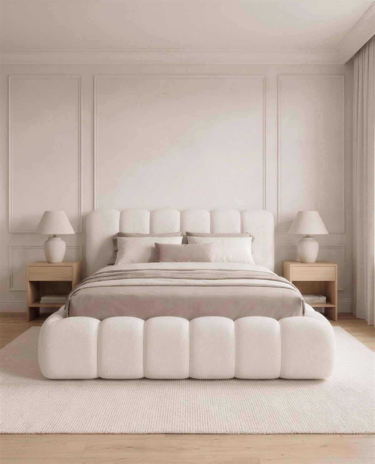 Cloud Luxury Bed, straight-on front view – Custom Luxury Bed | Custom Bed Co