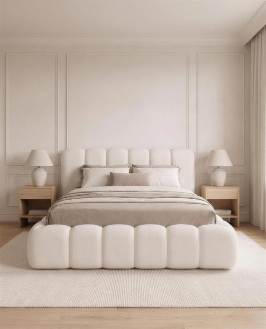 Cloud Luxury Bed, straight-on front view