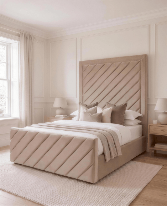 Hermes Bed, angled side view