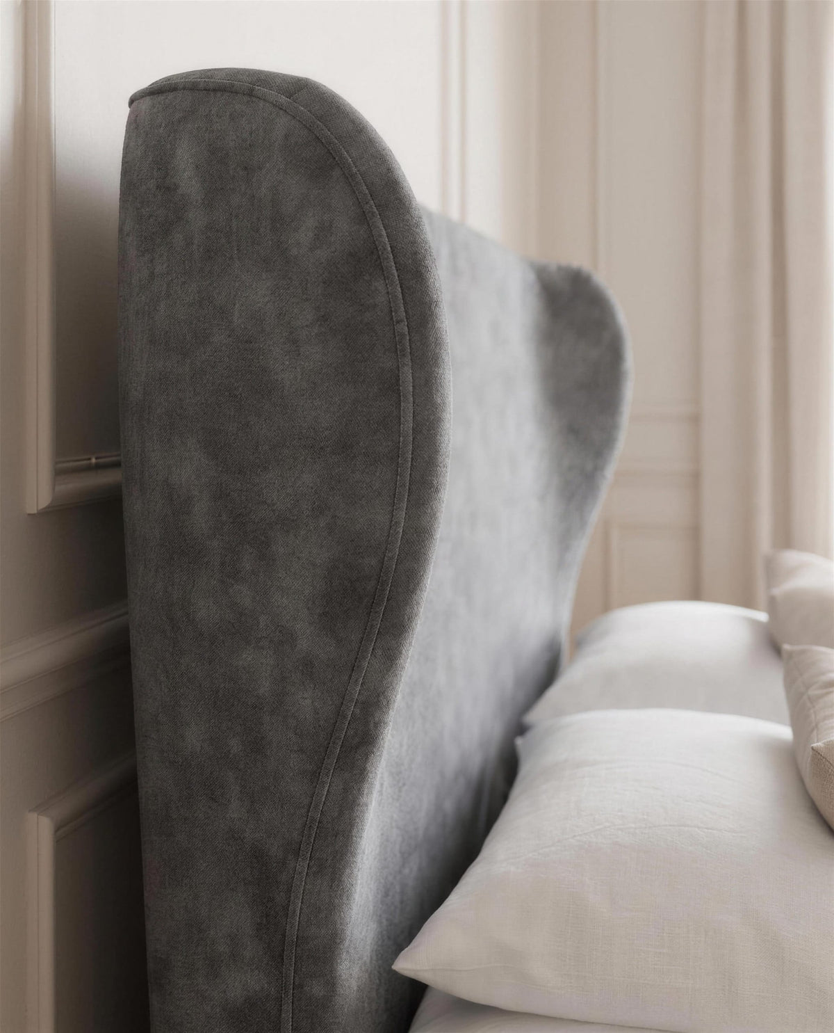 Midnight Mirage Luxury Bed, close-up of the upholstery detail
