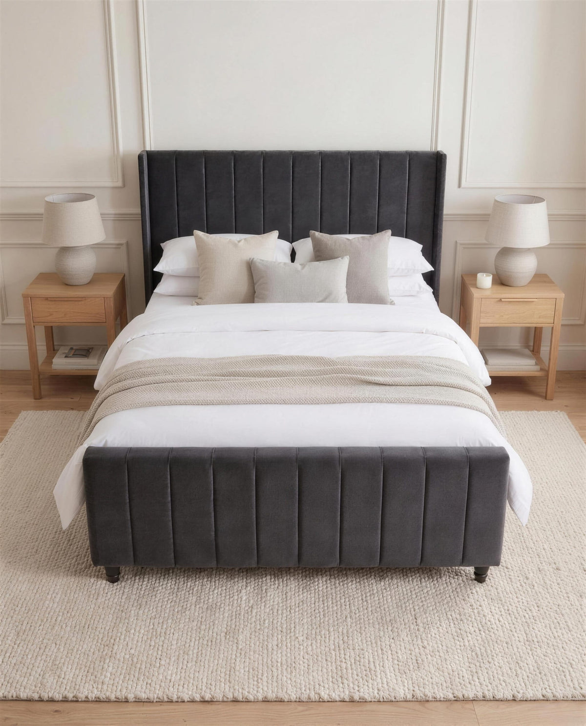 Midnight Oasis Luxury Bed, straight-on front view