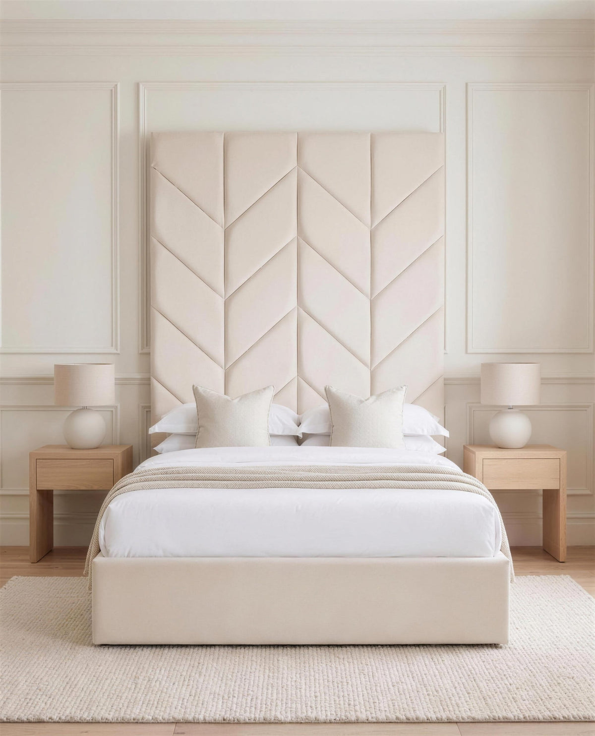Signature Luxury Bed, straight-on front view