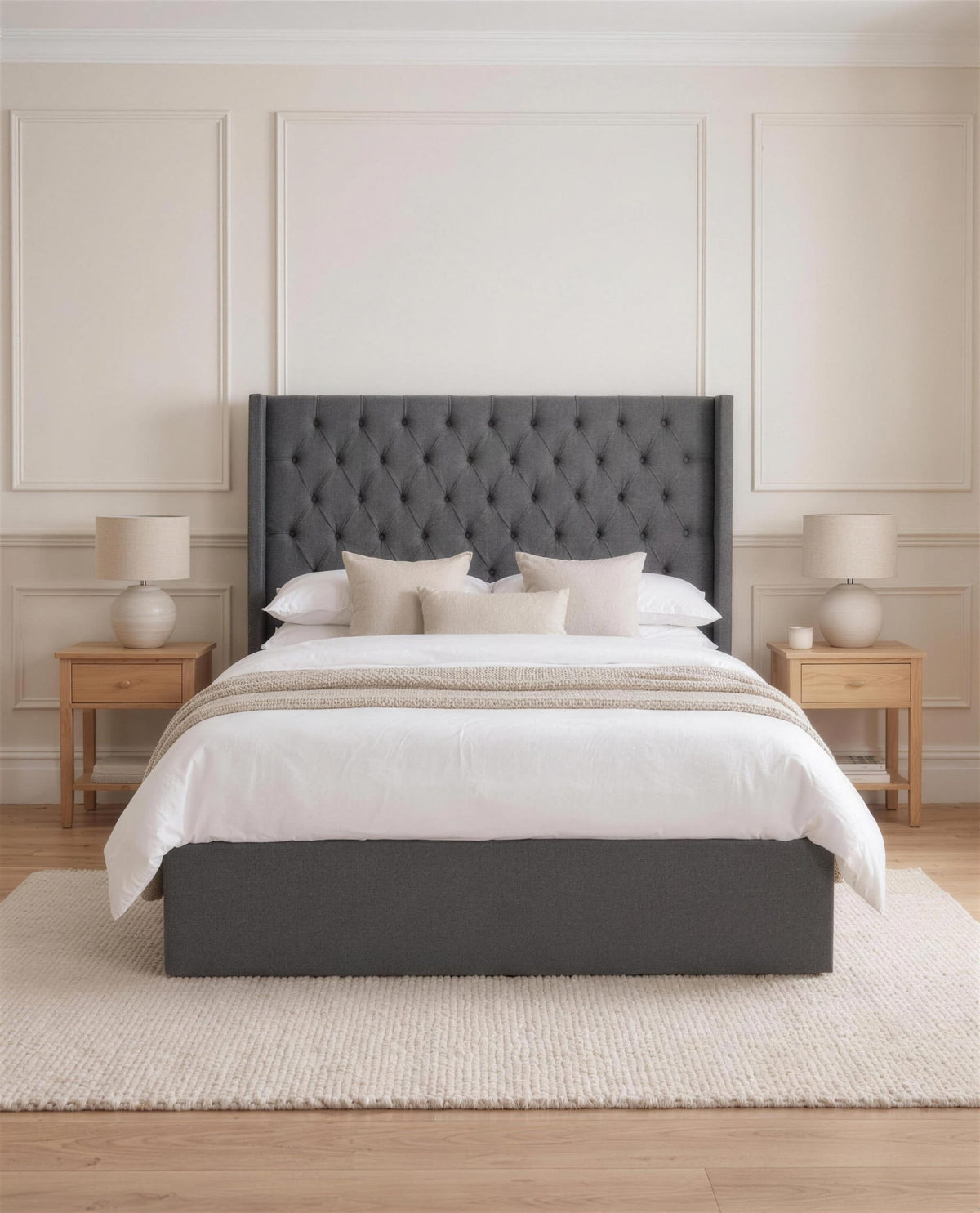 Tranquil Twilight Luxury Bed, straight-on front view