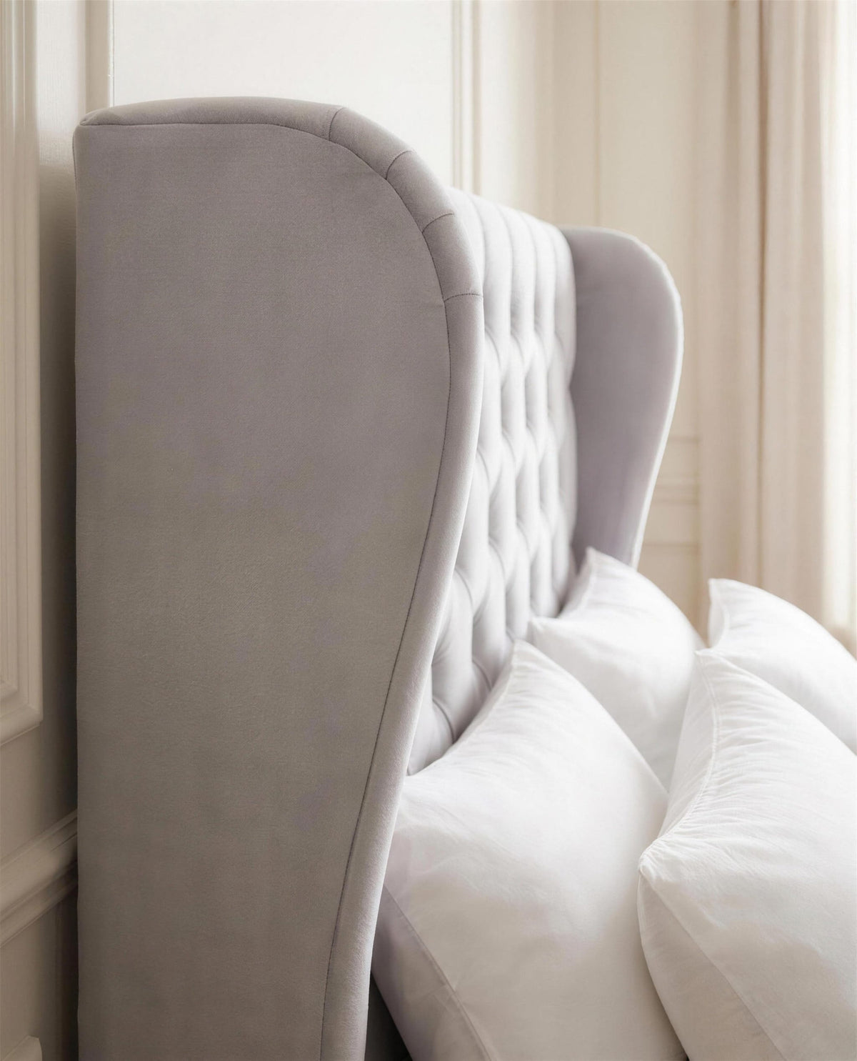 Tranquility Tides Luxury Bed, close-up of the upholstery detail