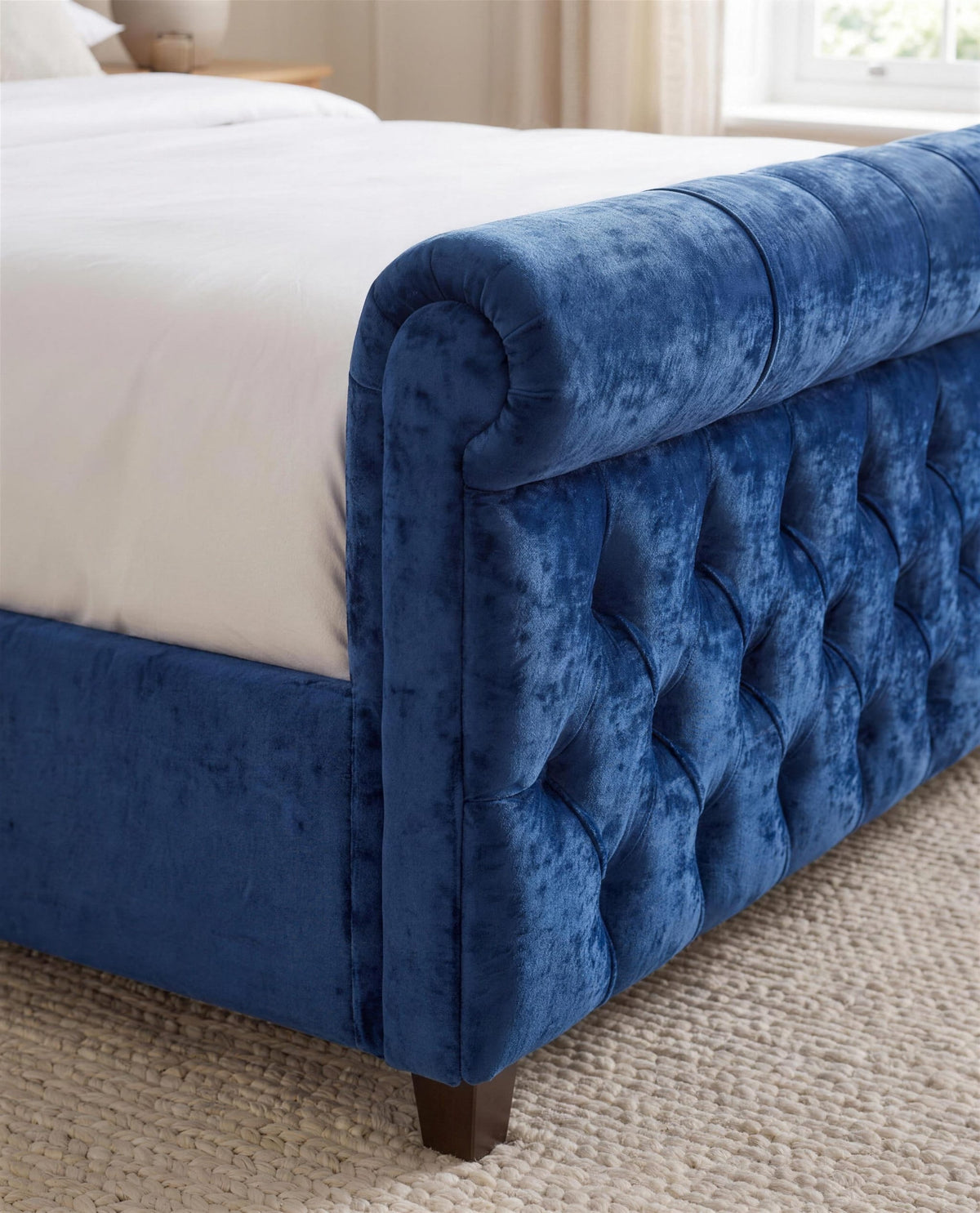 Vienna Luxury Bed, close-up of the upholstery detail