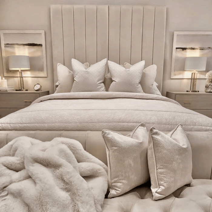 Zana Luxury Paneled Bed – detail view | Custom Bed Co