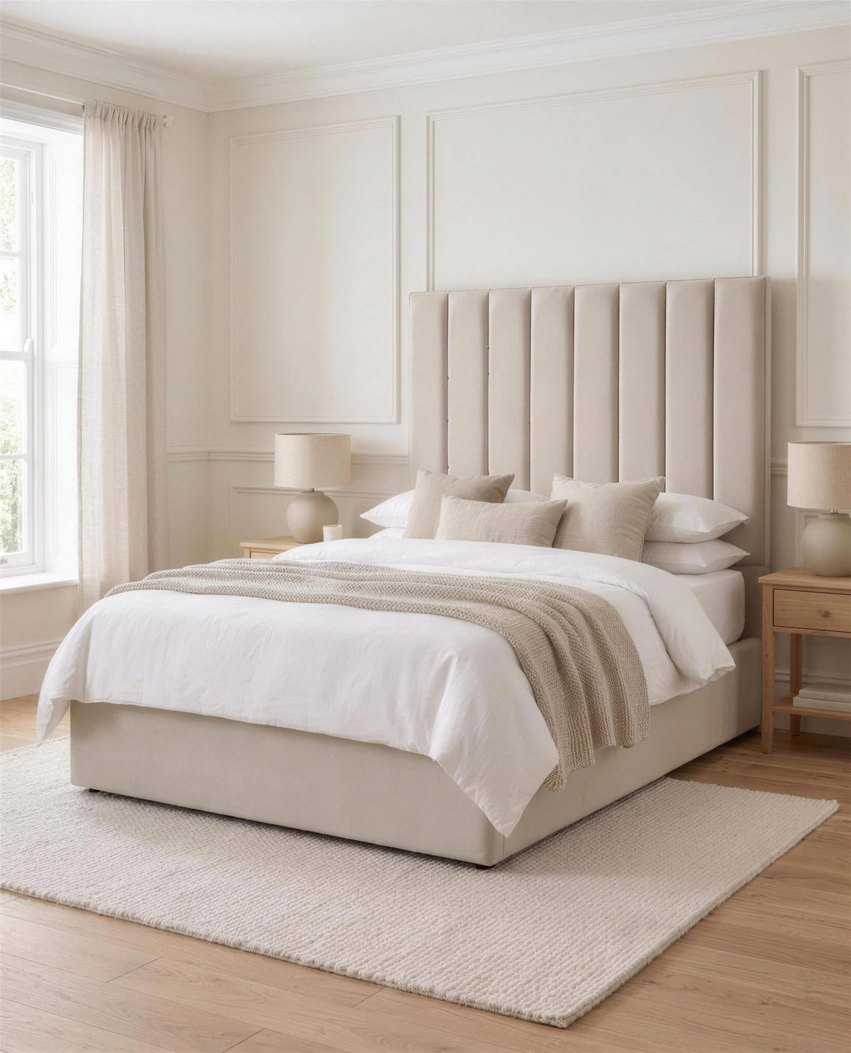 Zana Luxury Paneled Bed – detail view | Custom Bed Co