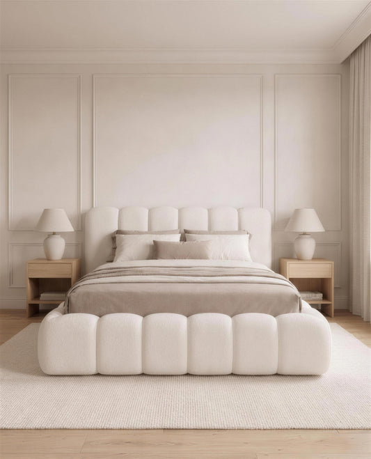 Cloud Luxury Bed, straight-on front view