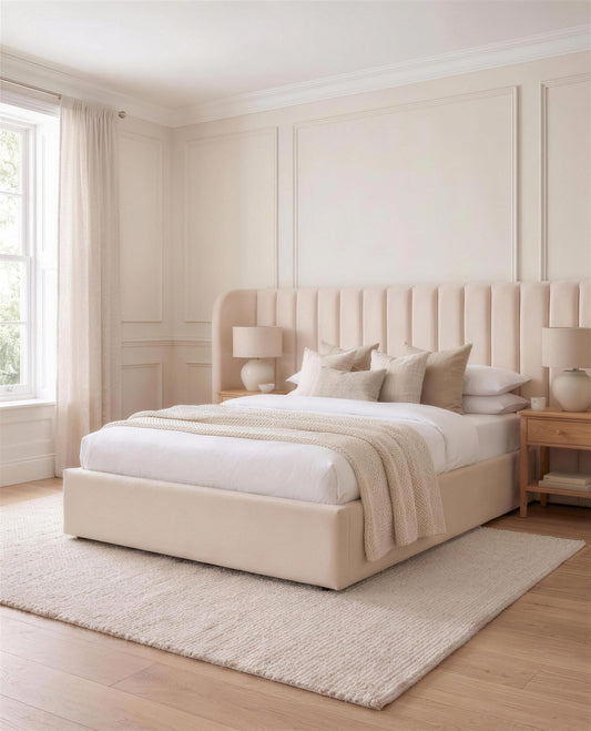 Grantley Luxury Bed, angled side view