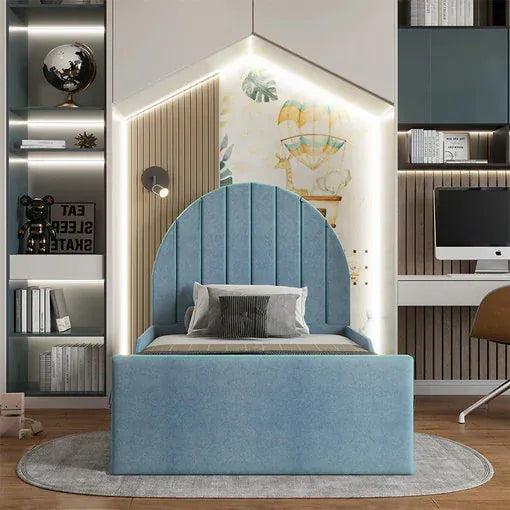 Serene Curved Kids Bed – Custom Luxury Bed | Custom Bed Co
