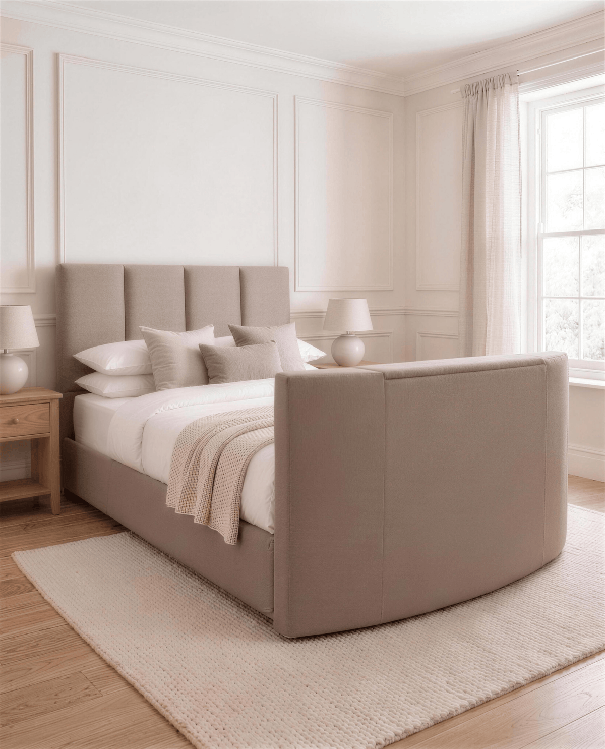 Apollo TV Bed – detail view | Custom Bed Co