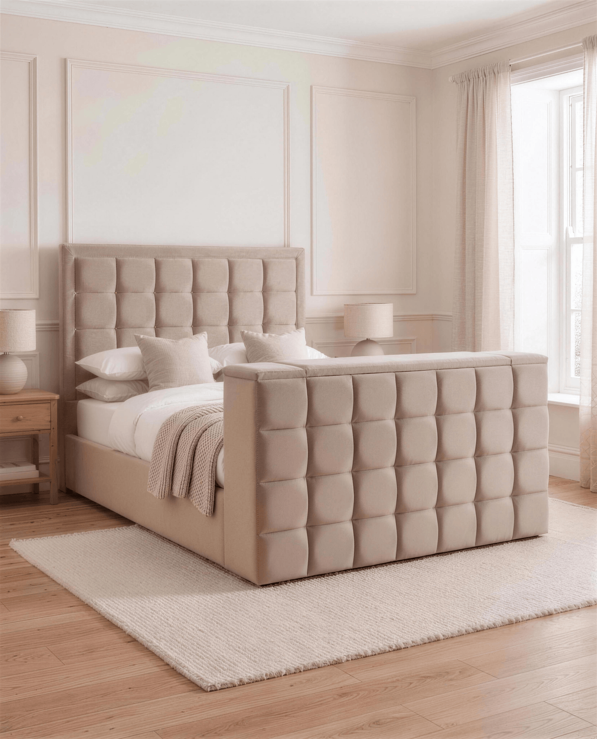 Devon TV Bed – detail view | Custom Bed Co