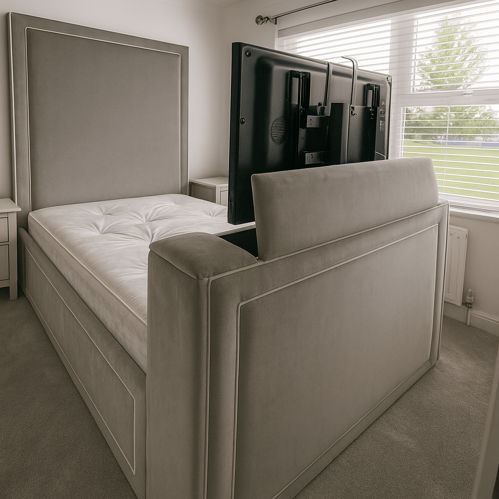Hampton TV Bed – detail view | Custom Bed Co