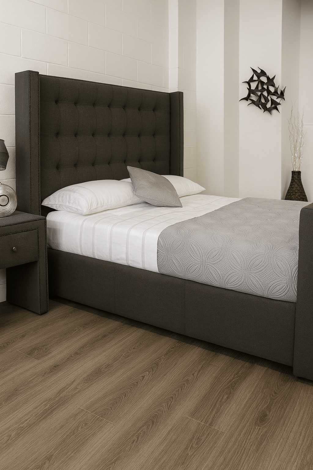 Olivia TV Bed – detail view | Custom Bed Co