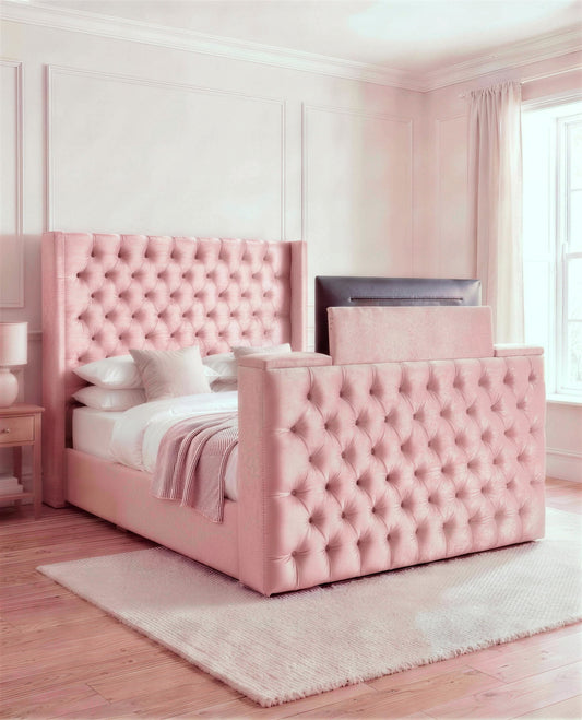 Woodland TV Bed with TV raised